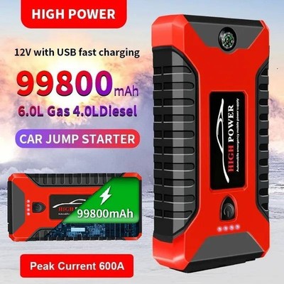 99800mAh Auto Starthilfe Jump Starter Pack 12V Booster Power Bank 4000A DE