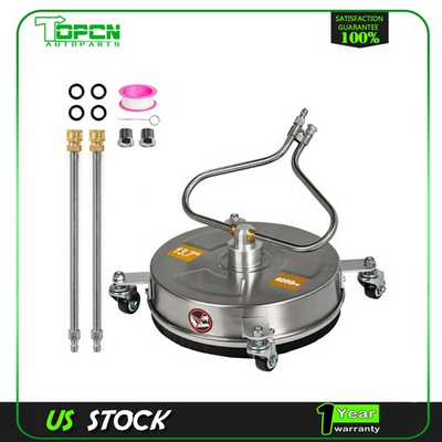 #ad #ad 13.7quot; Pressure Washer Surface Cleaner with 4 Wheels Stainless Steel Brand New $71.73