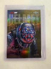 2025 Topps Chrome F1 Franco Colapinto Helmet Collection Gold /50 #HC-9