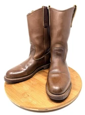 RED WING Pecos 1178 Nail Seat Leather Western Roper Boots US Size 6.5 D