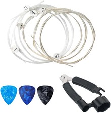 Gitarrensaiten Set 6 Stück Nylon mit Silberb...