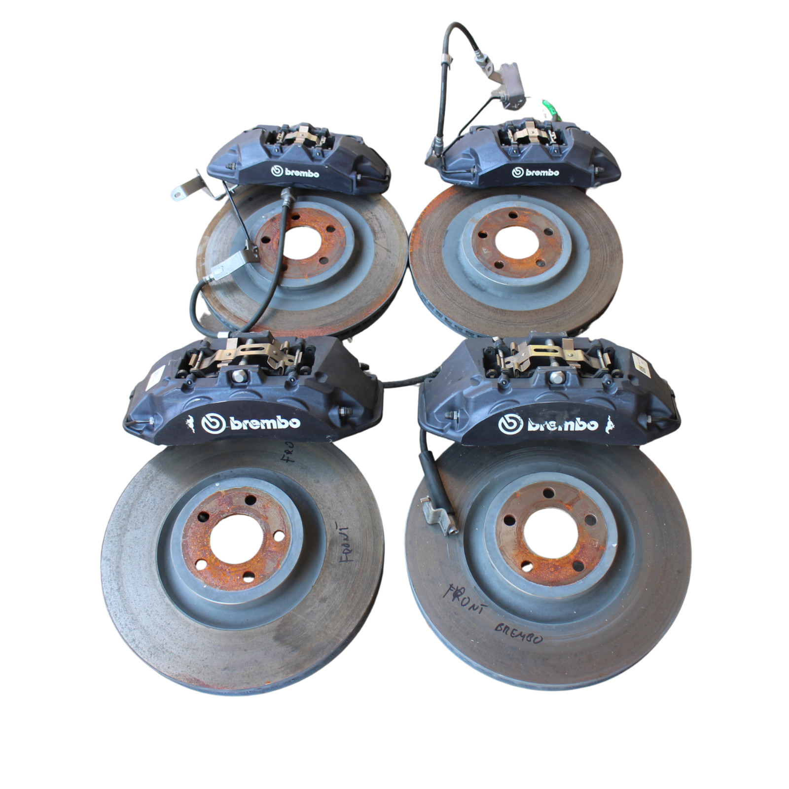 OEM front rear Brembo caliper rotor disk brake pad set for 2015- 26 Ford Mustang