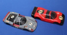 (2) 1960's Eldon Slot Car Bodies Porsche Carrera Ferrari Grand Prix Racing 1/32