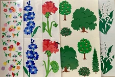 Mrs. Grossman’s Super Cute, Vintage Spring/Floral Stickers. FREE SHIPPING!!