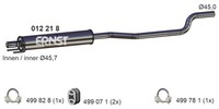 Ernst MittelschalldäMpfer 012218 FüR Opel Tigra Corsa X01 X04 Twintop F08 F68