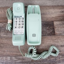 Bell South Telephone Model 910 Wall Mount Touch Tone Large Numbers Green Works