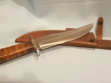 CUSTOM, HANDMADE, LONG-CLIP BOWIE KNIFE  CFK USA