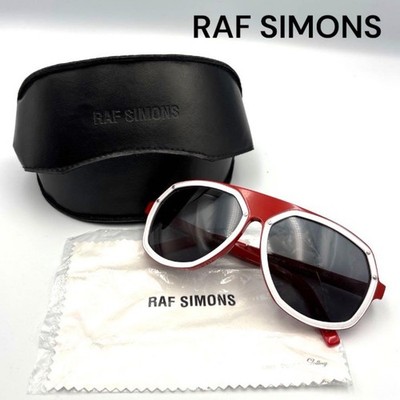 Seltene Raf Simons x Linda Farrow rote Sonnenbrille RAF 5B Collab Archive 5,7...
