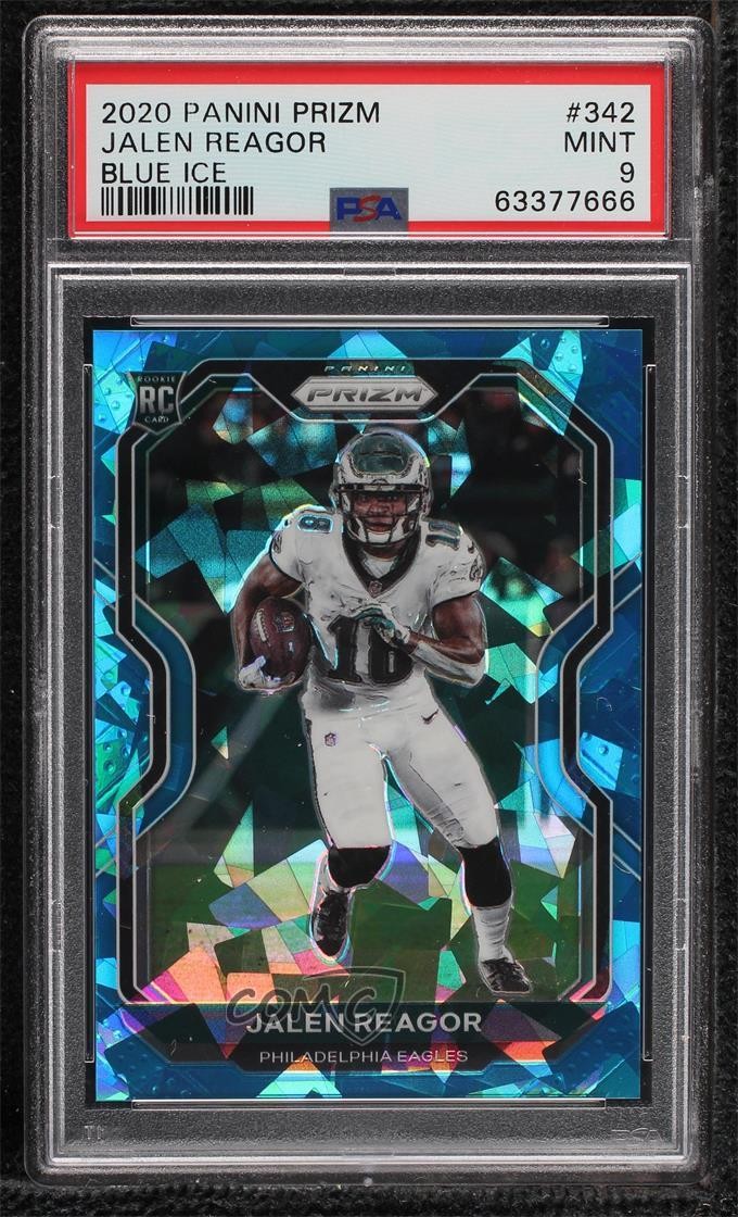 2020 Panini Prizm Blue Ice 25/99 Jalen Reagor #342 PSA 9 MINT Rookie RC 02sw
