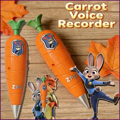 Zootopia 2 Carrot Recorder Pen | Judy & Nick Style for Kids | 60s Mini.