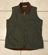Woolrich Dorrington Green Barn Chore Vest Fleece Lined Womens Size Large