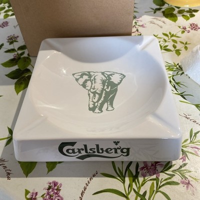 Vintage 90er Carlsberg Elephant Wade Aschenbecher Ash Tray sehr guter Zustand Breweriana Tobacciana