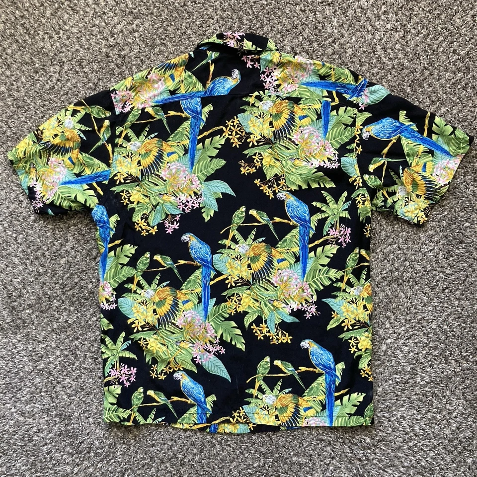 AFTCO Guy Harvey Shirt Women's Large Bluewater Wear Button Up Tropical Hawaiian - Image 2 of 4