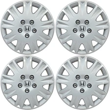 👀 Fits 2006-2011 Honda Civic B8111-15S + LOGO 15" Replacement Hubcaps SET/4 ✅