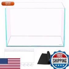 Allcolor Low Iron Glass Ultra Clear Rimless Aquarium Tank 10GaI