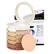 MINI STAR 5 IN 1 FACE CONTOUR HIGHLIGHTER POWDER KIT PRESSED NEW IN BOX 0.63 OZ