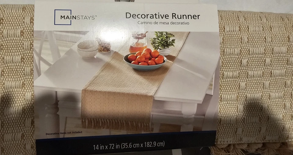 corredor de mesa beige nuevo Foto 2 de 3