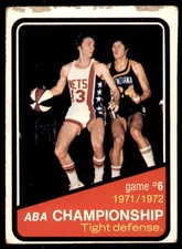 1972-73 Topps 246 1971-72 Aba Finals Game Edge 1972-73 Topps 246 1971-72 Aba Finals Game Edge