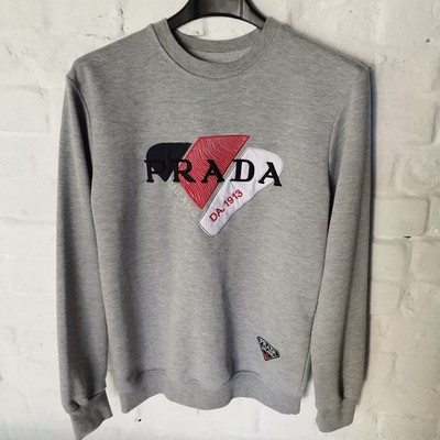 PRADA Sport Damen Herren Sweatshirt unisex , grau Gr. M