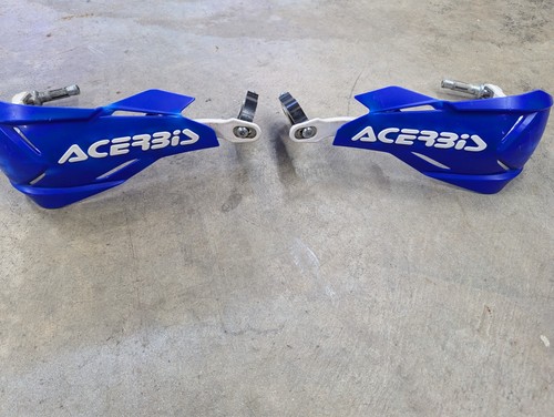 Used blue acerbis handguards