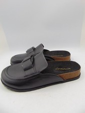 VIONIC Jordan Black Leather Slip On Flat Mule Size EU 37 US 7 M NEW