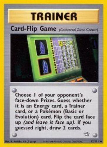 Card-Flip Game - 92/111 - Uncommon - Unlimited Edition PL/MP, English Pokemon Ne - Picture 1 of 1
