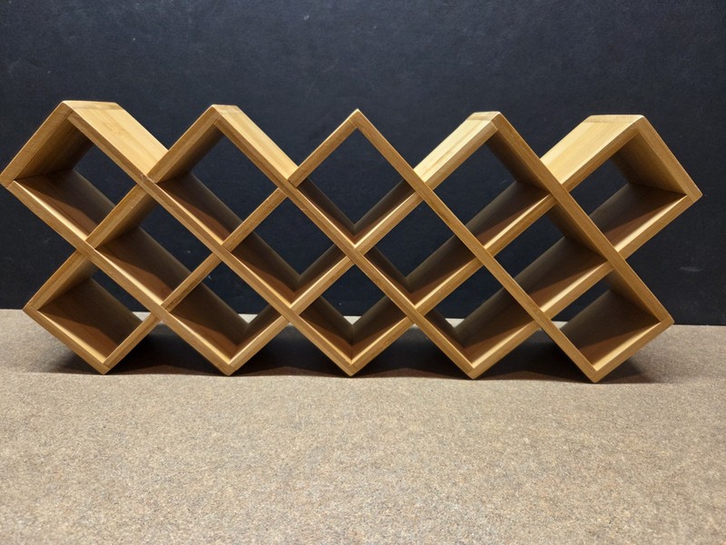 Kamenstein Wooden Criss Cross 18 Jar Wood Countertop Or Hanging Spice Rack 18x8"
