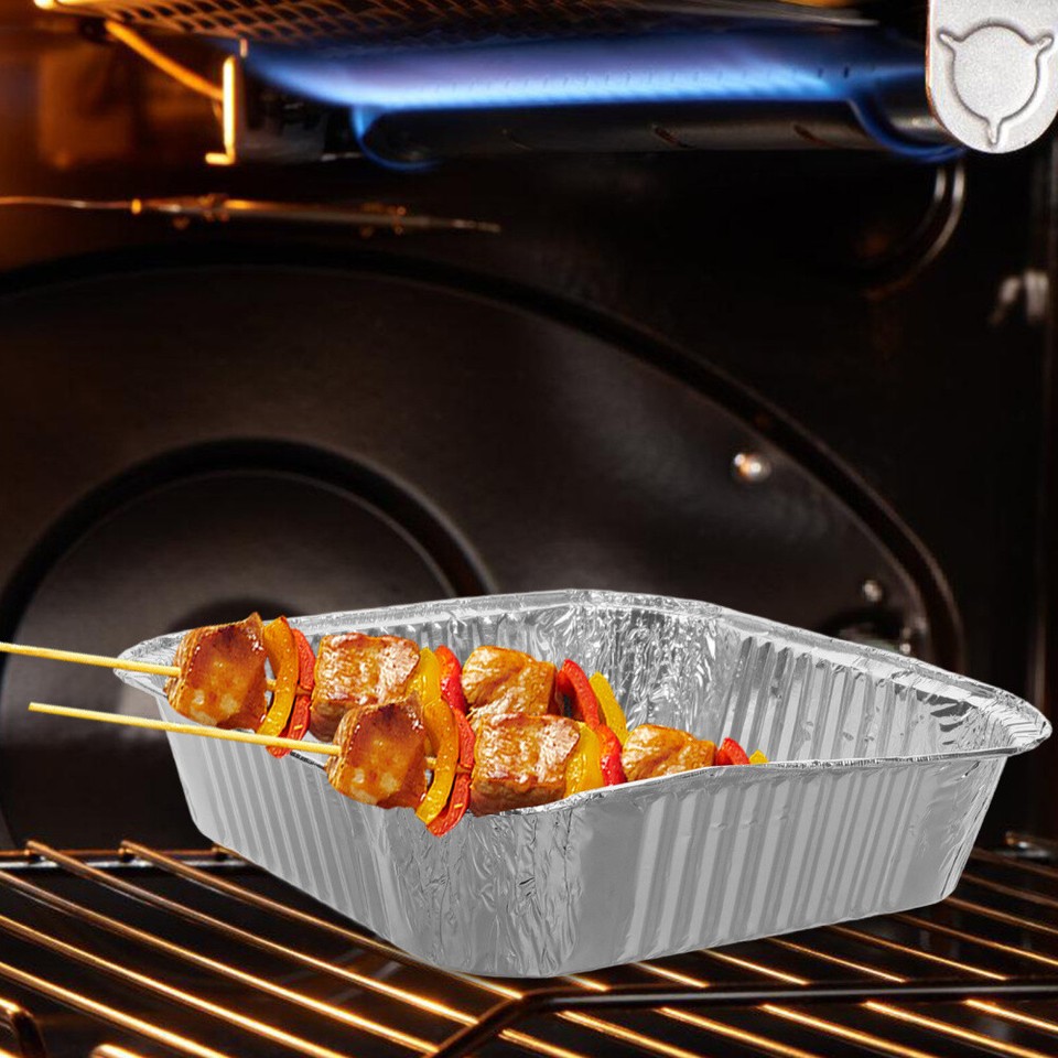 4 Pieces Fryer Foil Aluminum Toaster Oven Tray Baking Pans Food Prep