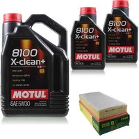Mann-Filter Inspektionspaket 7L Motul 8100 X-Clean+ 5W-30 FüR VW Touareg 3.0 V6