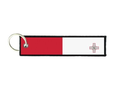 Keychain key ring tags fabric motorcycles car biker cute flag malta