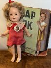 Vintage Ideal Shirley Temple 13” Doll With Owner’s Scrapbook Original Pin