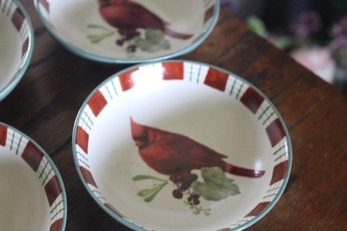 5 Lenox Winter Greetings Everyday Cardinal Condiment Dipping Sauce Bowls 4-5/8” - Picture 4 of 12