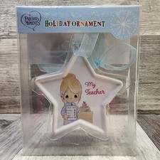 Precious Moments My Teacher Christmas Holiday Ceramic Star Ornament School