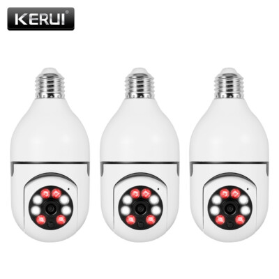 2K Light Bulb Security Camera,5G&2.4GHz WiFi 360° Motion Tracking, Color Night Vision, Alexa Compatible, Wireless WiFi Security Camera With Two-Way Audio, SD/Cloud Storage And Smart Alerts