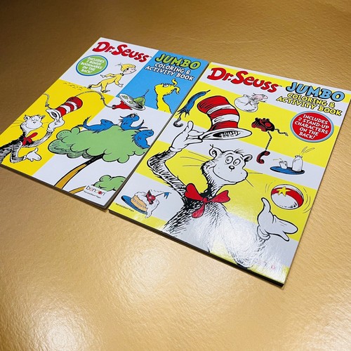 2 Pack Dr Seuss Jumbo Coloring & Activity Book Set eBay