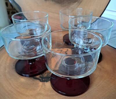 Luminarc French Ruby Red Set X5 Glaswaren Set Desert Champagner Vintage Gläser