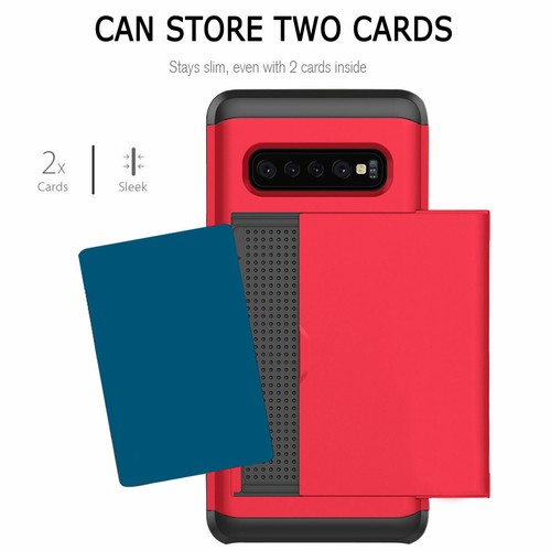 For Samsung S10 5G S10e S10 Plus Shockproof Hard Phone Case with Card Holder - Picture 22 of 89