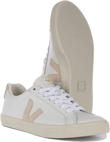 Veja Esplar Logo Suede Leather Mens Sneakers White Beige US 7 - 12 - Picture 5 of 6