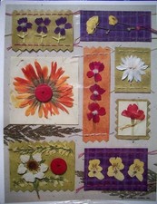 Hallmark Pressed dried Flowers Stickers unopen package of 4 sheets