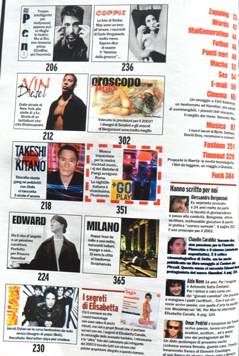 Max 11 2002 Elisabetta Canalis Paola Turci Milano Piccinini Pearl Jam Brody Gray - Foto 3 di 4