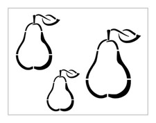 Pear Stencil 3 Sizes Fruit Food Design 8" x 10" Reusable Sheet S1101