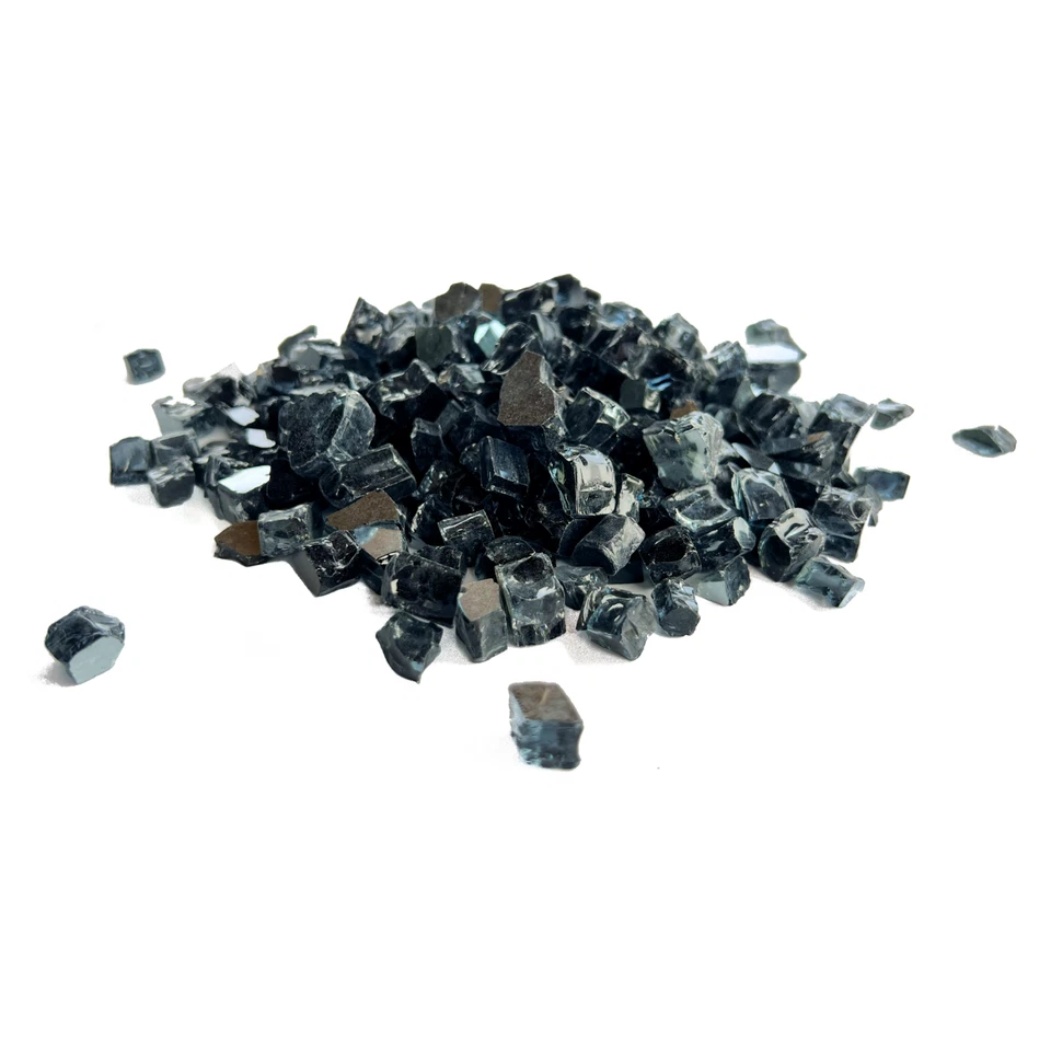 Vidrio templado reflectante premium NEGRO 1/2" para chimenea y fogata Foto 2 de 4