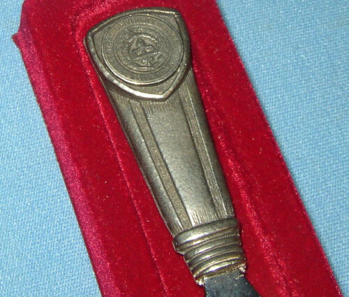 Vintage Selwin Pewter Central University College of Iowa Pella Letter Opener NEW - Picture 3 of 10