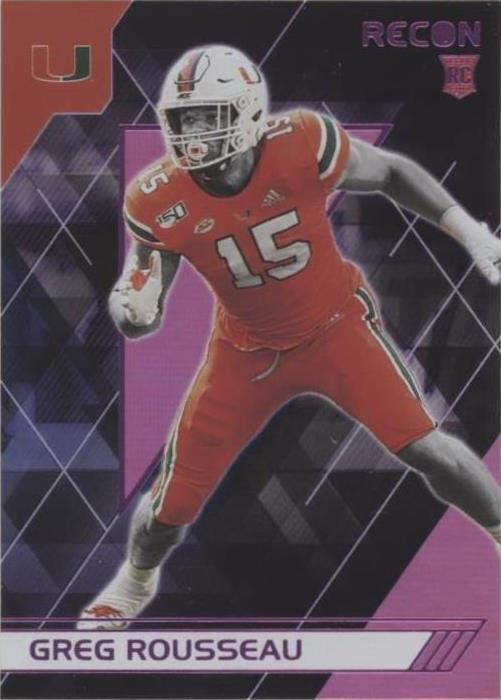 Greg Rousseau Draft 2021 Panini Chronicles Draft Picks - Recon Greg Rousseau #126 Pink (RC ...