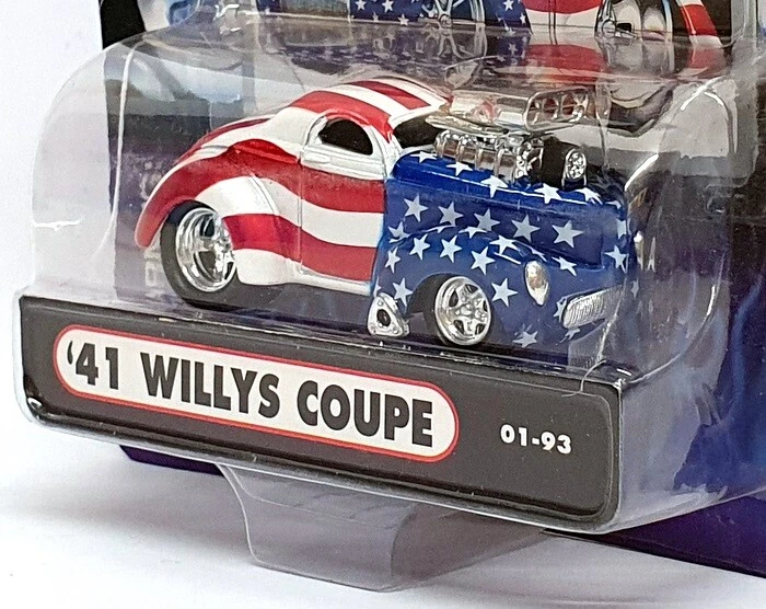 Muscle Machines 1/64 Scale 71151 01-93 - 1941 Willys Coupe - Stars & Stripes - Image 2 of 4