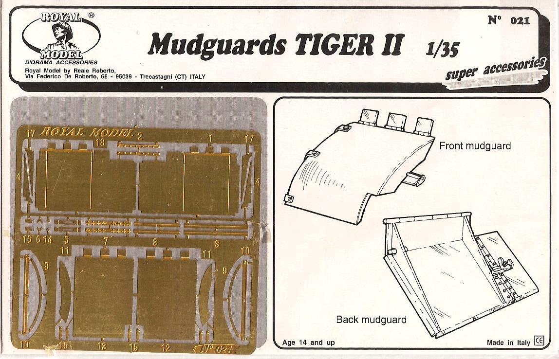 Royal-Tiger II Mudguards Fenders Set for Tamiya Brass Photoetched Detail #RO021