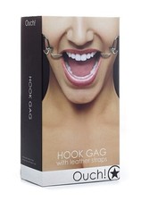 Ultimately Pleasurable  Naughty Adjustable Leather Hook Gag Black, New