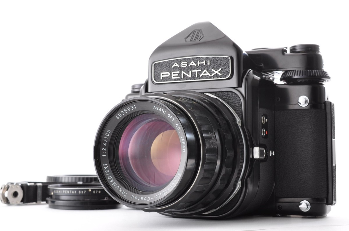 PENTAX 6x7 中判カメラ Takumar 105mmレンズ付き PENTAX 6X7 Super-Multi-Coated TAKUMAR 6X7 1:2.4/105 中判