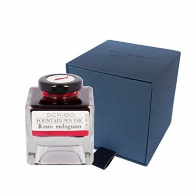 Scribo Bottled Ink for Fountain Pens in Rosso Melograno - 90mL - NEW - Italy