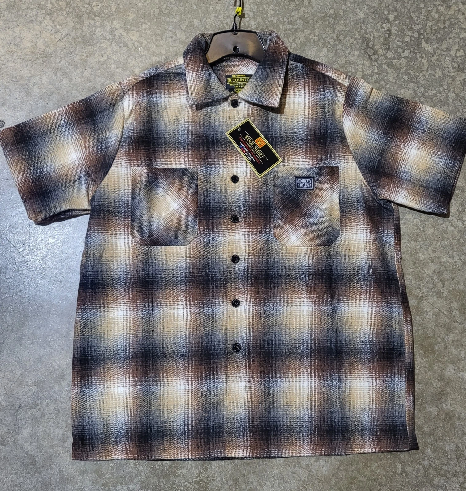 FB County Short Sleeve Wool Shirt Polo Brown tan Black New
Opens in a new window or tab